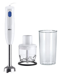 Braun MQ10.201MWH MultiQuick 1 sauvasekoitin ja teholeikkuri, 350 ml, valkoinen