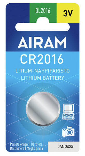 AIRAM LITHIUMBATTERI CR2016 3V 1/BL