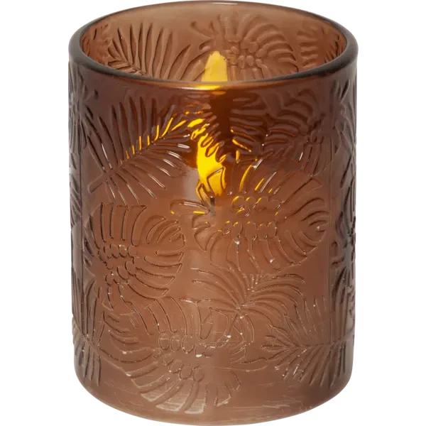 Star trading LED pöytäkynttilä Flamme Leaf 12,5cm ruskea