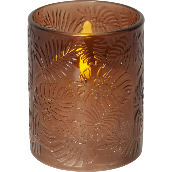 Star Trading LED-bordsljus Flamme Leaf 12,5cm brun