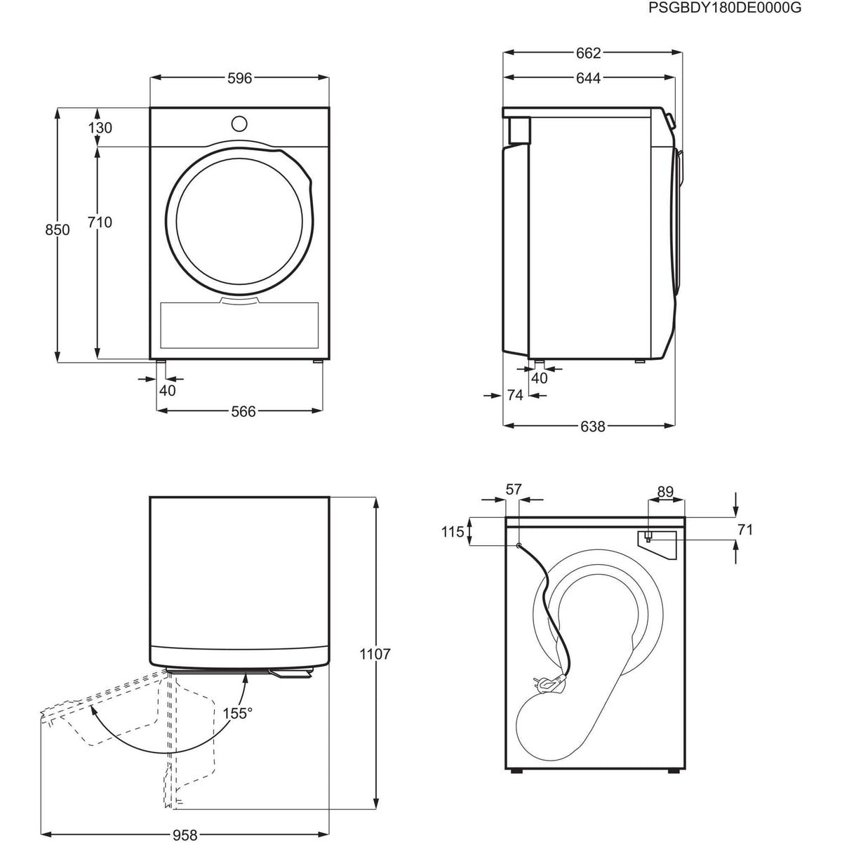 Electrolux 600 SensiCare kuivausrumpu (EW6D4183W1)