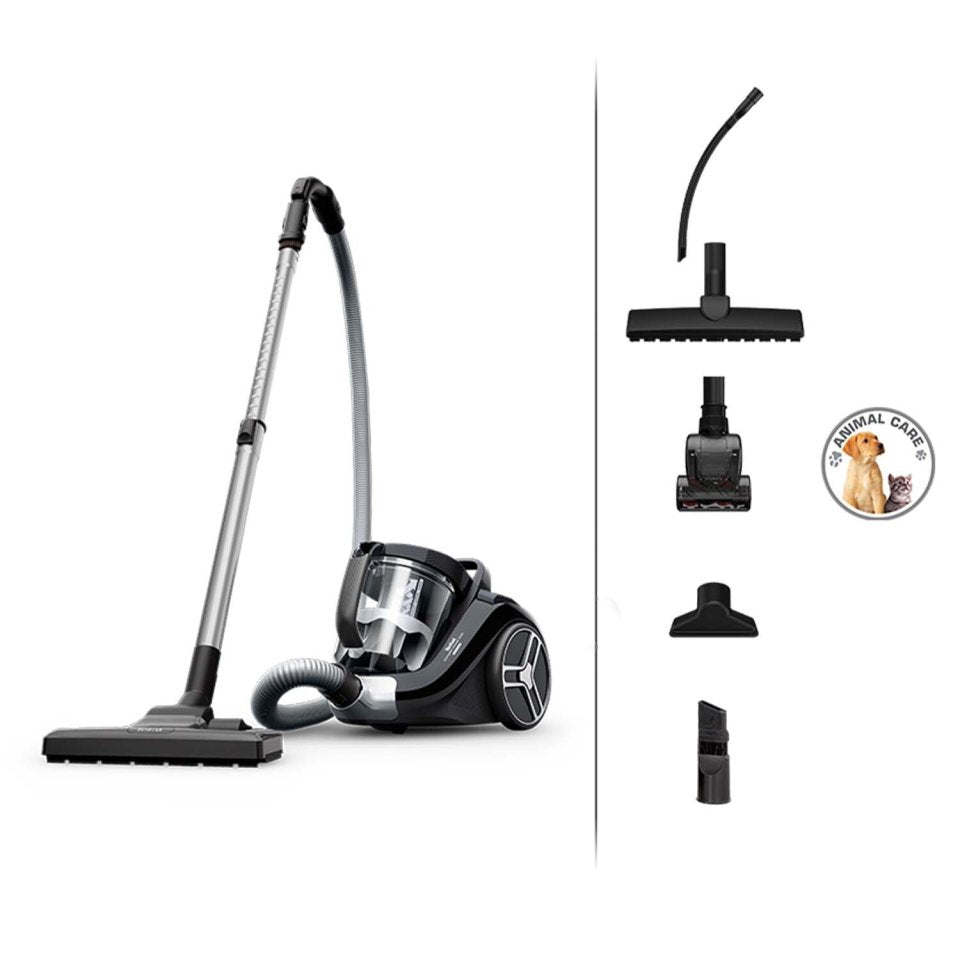 Tefal Compact Power XXL Cyclonic Animal Car pölynimuri, pölypussiton, musta