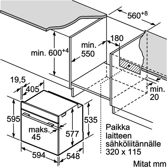 Siemens HR776G3B1 iQ700 uuni lisähöyrytoiminnolla, 60 x 60 cm, musta