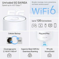 TP‑LINK Deco X10‑5G 5G/WiFi 6 Mesh‑järjestelmä