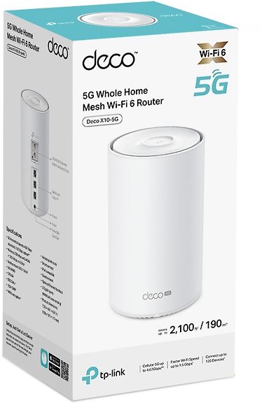 TP‑LINK Deco X10‑5G 5G/WiFi 6 Mesh‑järjestelmä
