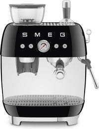 Smeg EGF03BLEU -espressokeitin kahvimyllyllä, musta 2