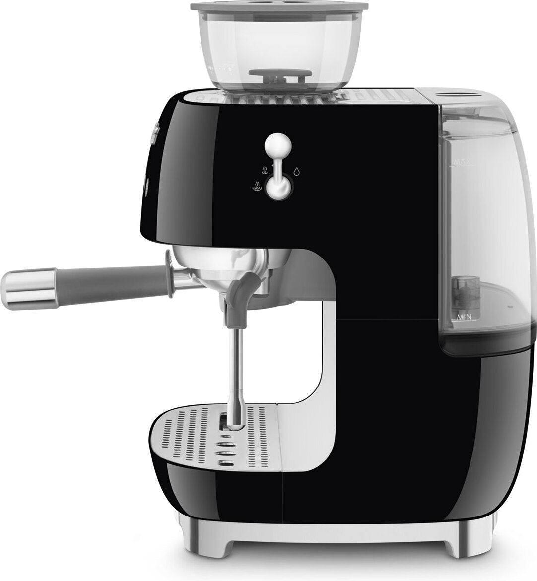 Smeg EGF03BLEU -espressokeitin kahvimyllyllä, musta 3