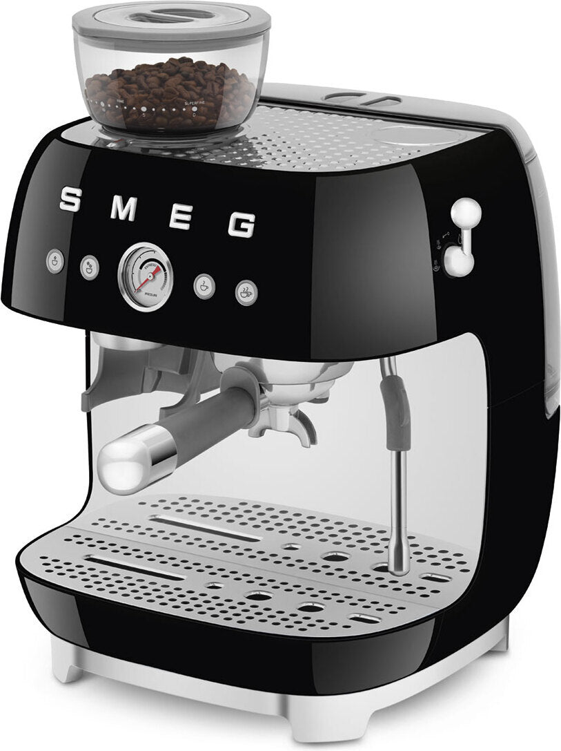 Smeg EGF03BLEU -espressokeitin kahvimyllyllä, musta 9