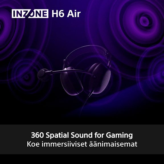 Sony INZONE H6 Air langalliset avoimet pelikuulokkeet – kuva 6