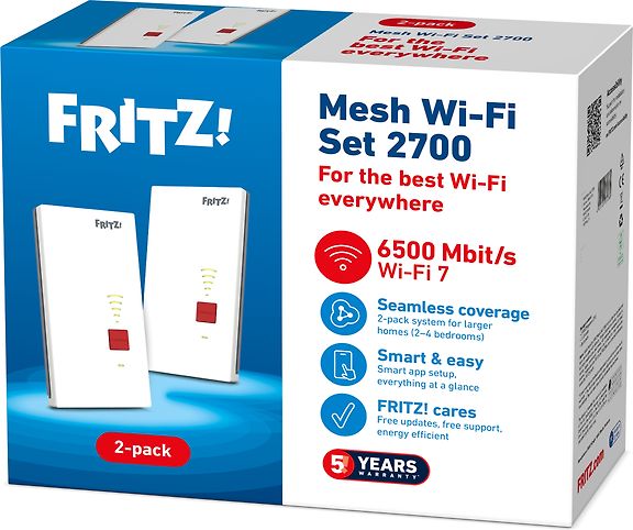 FRITZ!Mesh 2700 Mesh-järjestelmä, 2-pack