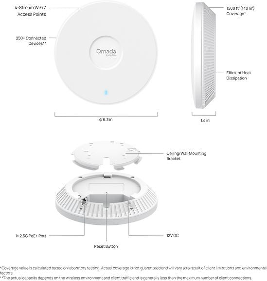 TP-LINK Omada EAP720 BE3600 Wi-Fi 7 -tukiasema – kuva 2