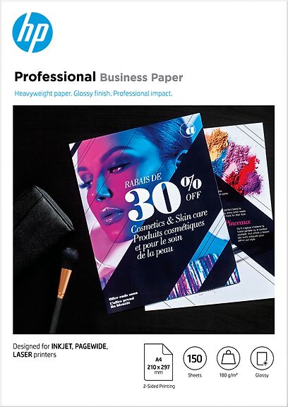 HP Professional Business Paper Glossy A4 180 g/m² kiiltävä paperi, 150 arkkia
