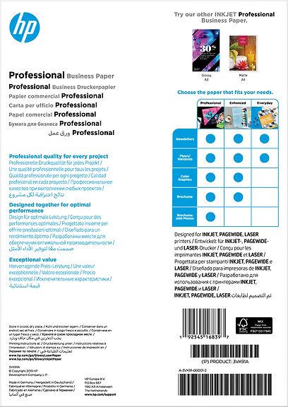 HP Professional Business Paper Glossy A4 180 g/m² kiiltävä paperi, 150 arkkia – kuva 7