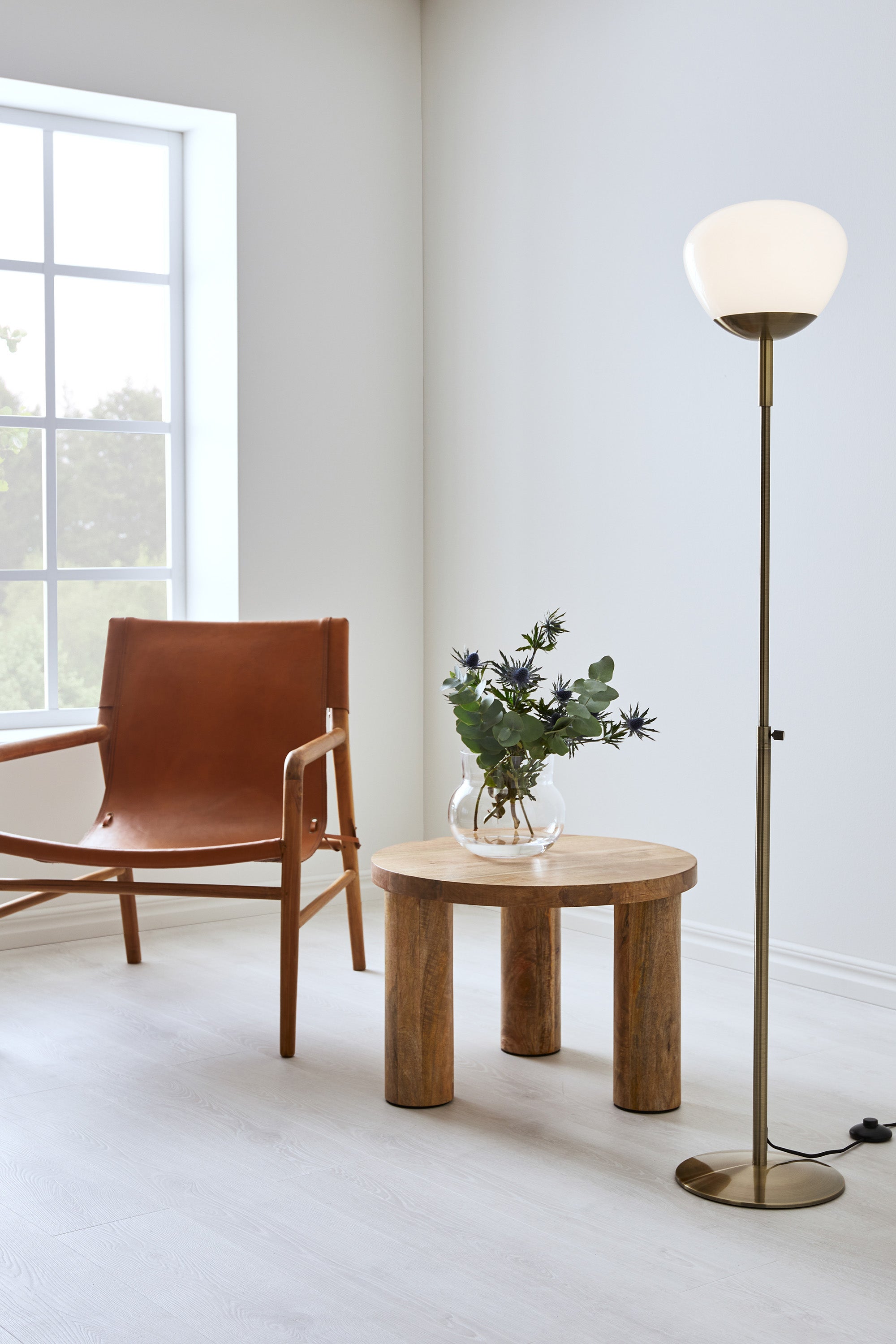 RISE golvlampa 1L Antique/White