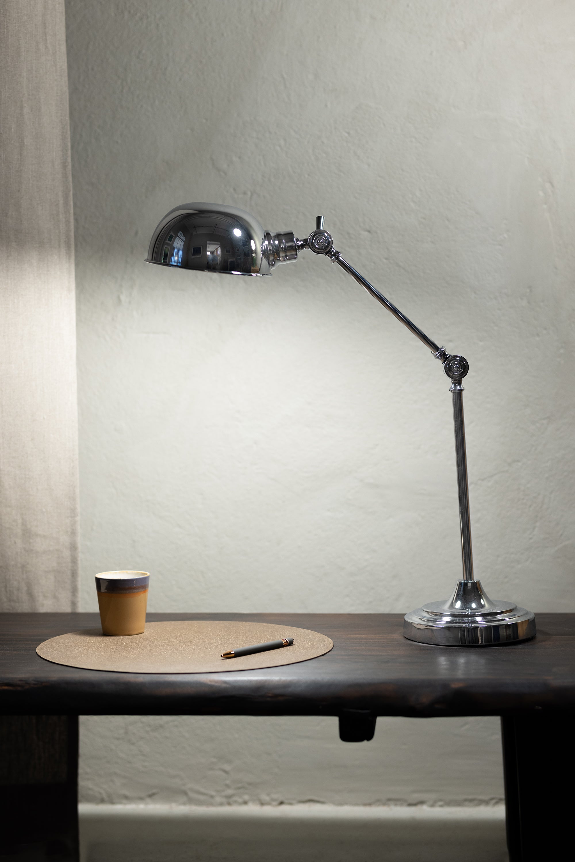 PORTLAND bordslampa 1L Chrome