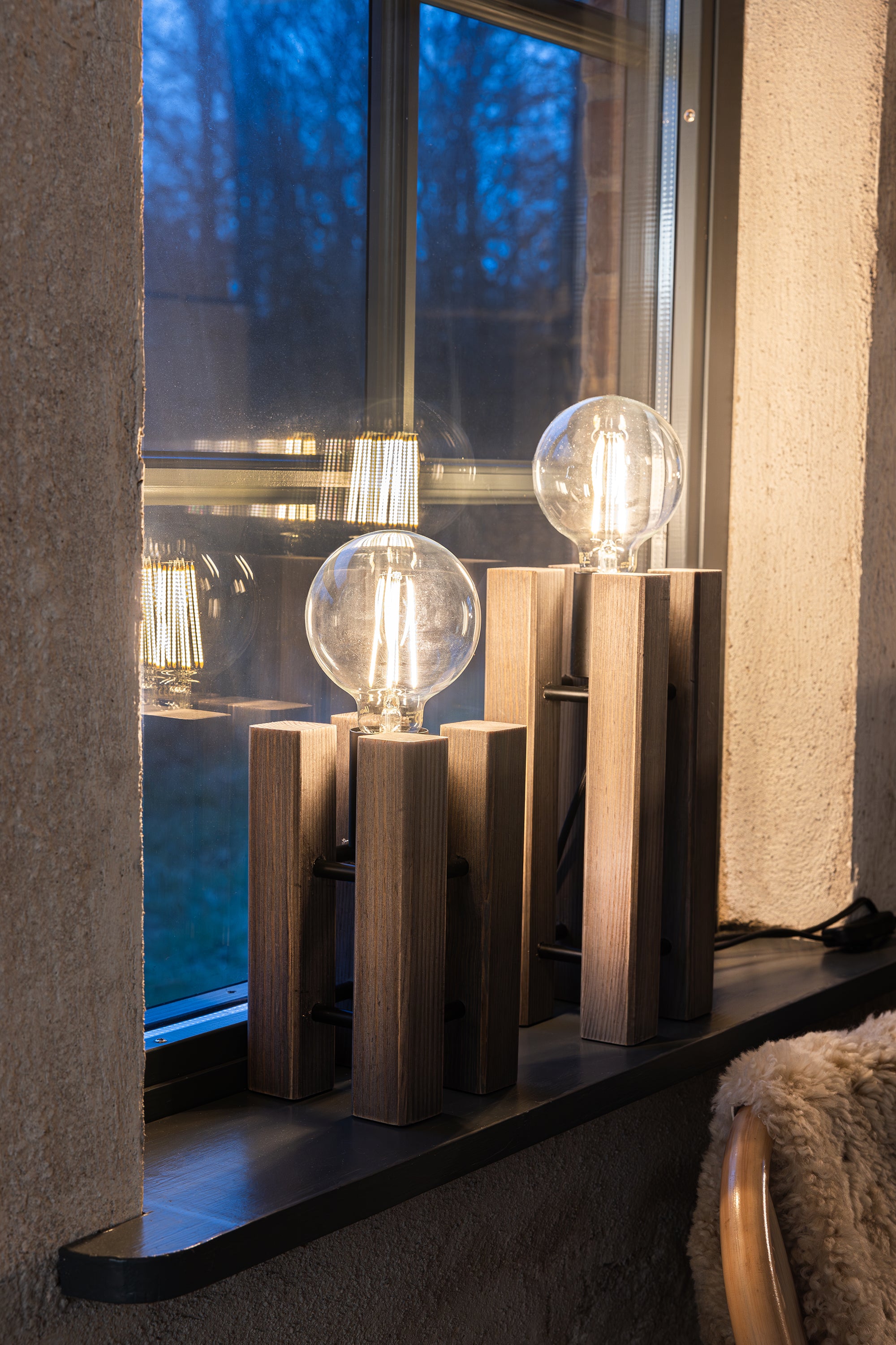 LODGE bordslampa 1L 36cm Stained Brown
