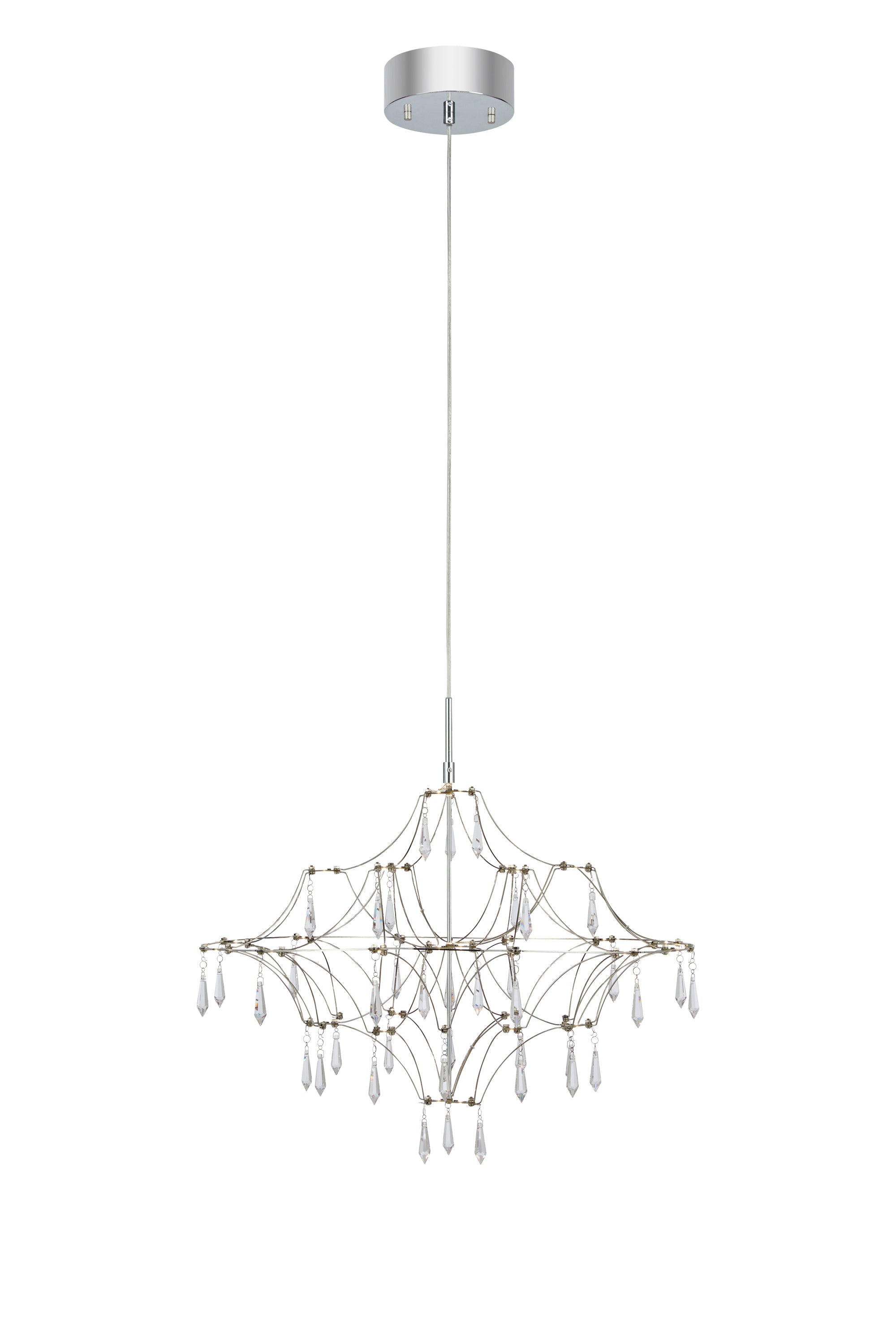 EFESOS takkrona 60cm Steel/Clear