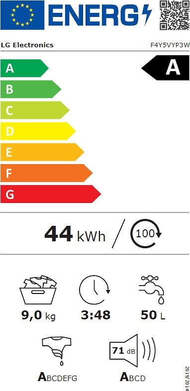 LG F4Y5VYP3W -pyykinpesukone