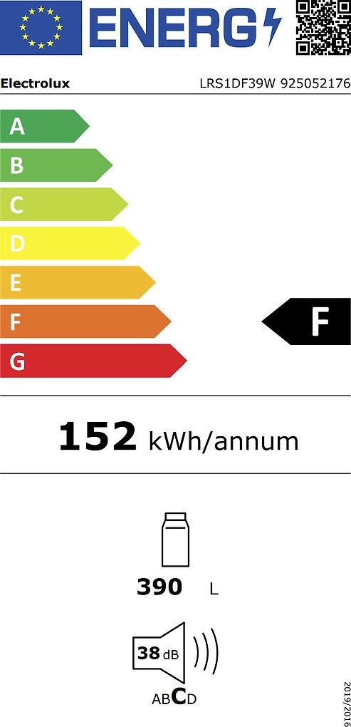 Electrolux LRS1DF39W kylskåp, vit