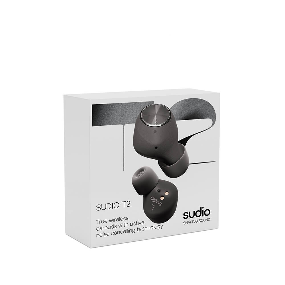 Sudio T2 ANC True Wireless bluetooth hörlurar Black