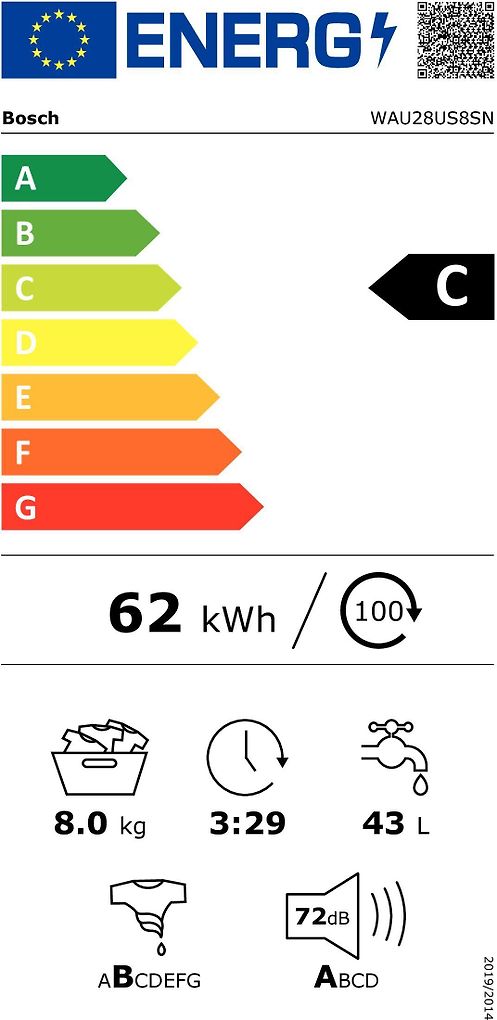 Bosch tvättmaskin 8kg