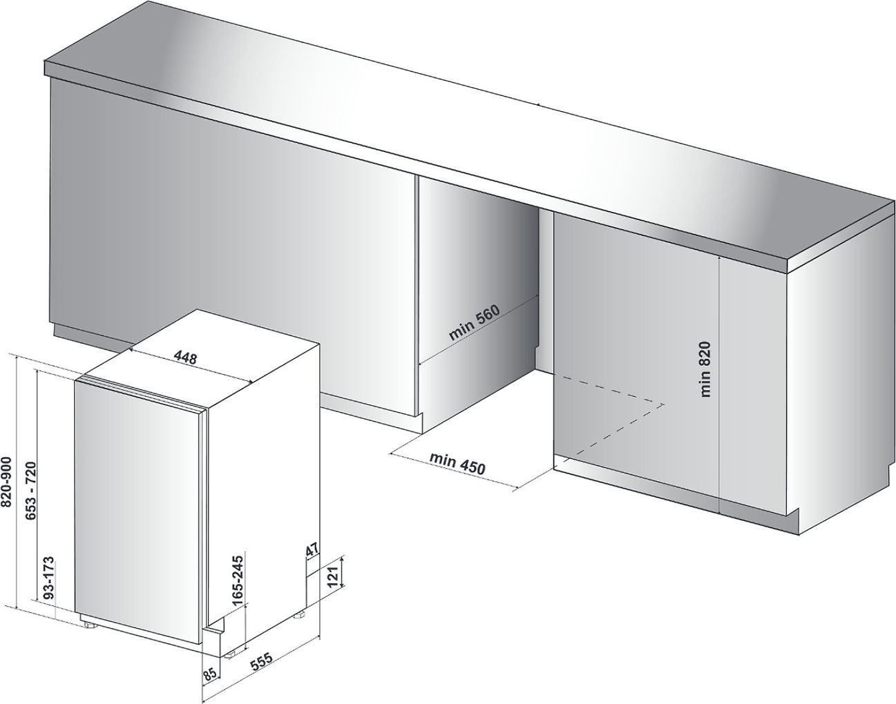 Whirlpool WSIO 3T223 PE X integroitu astianpesukone