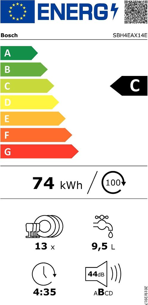 Bosch SBH4EAX14E Serie 4 integrerad diskmaskin