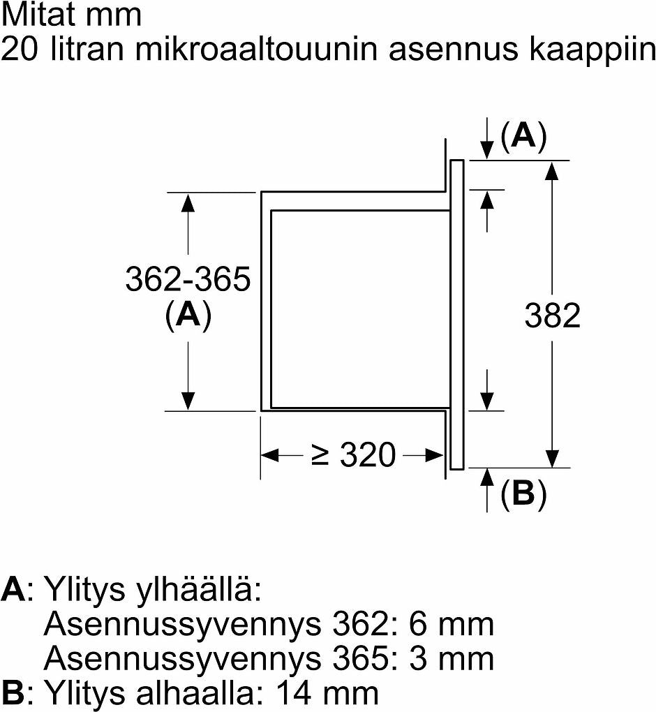 Bosch BFL523MB3 Serie 2 integrerad mikrovågsugn 50cm