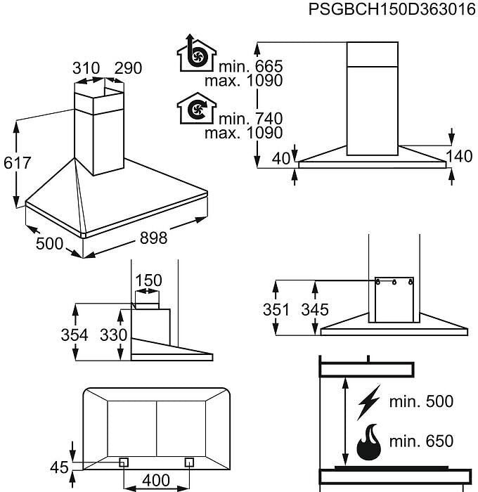 Electrolux EFF90560OX spisfläkt 90cm