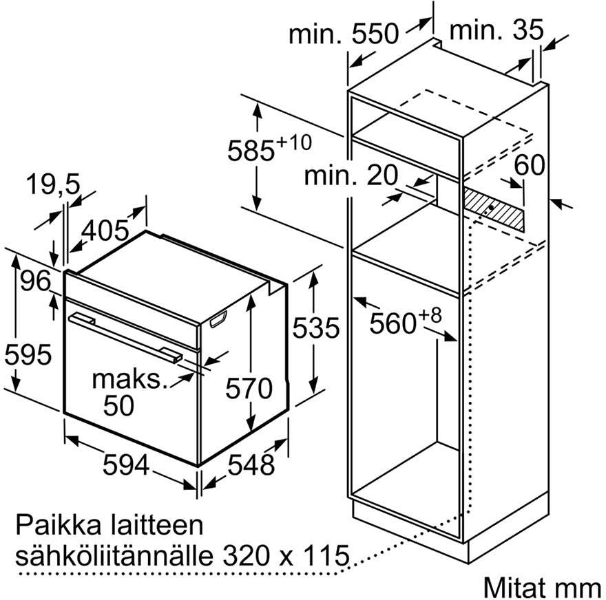 Bosch HBA533BS0S uuni teräs