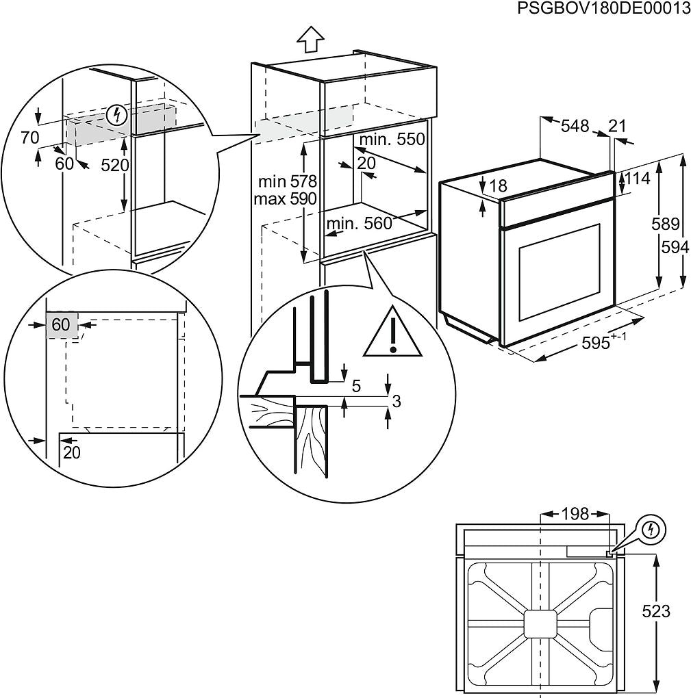 Electrolux COB400W ugn vit