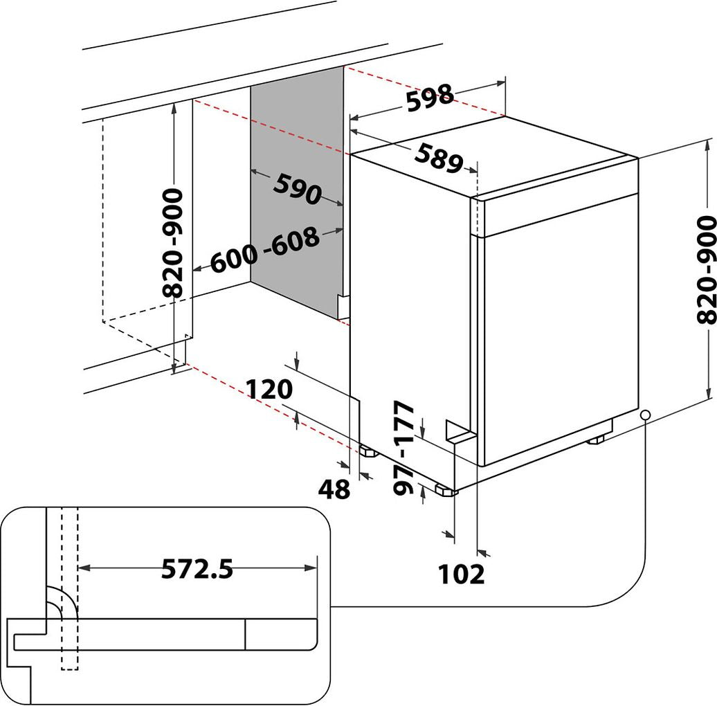 Whirlpool WUC 3C32 PX astianpesukone teräs