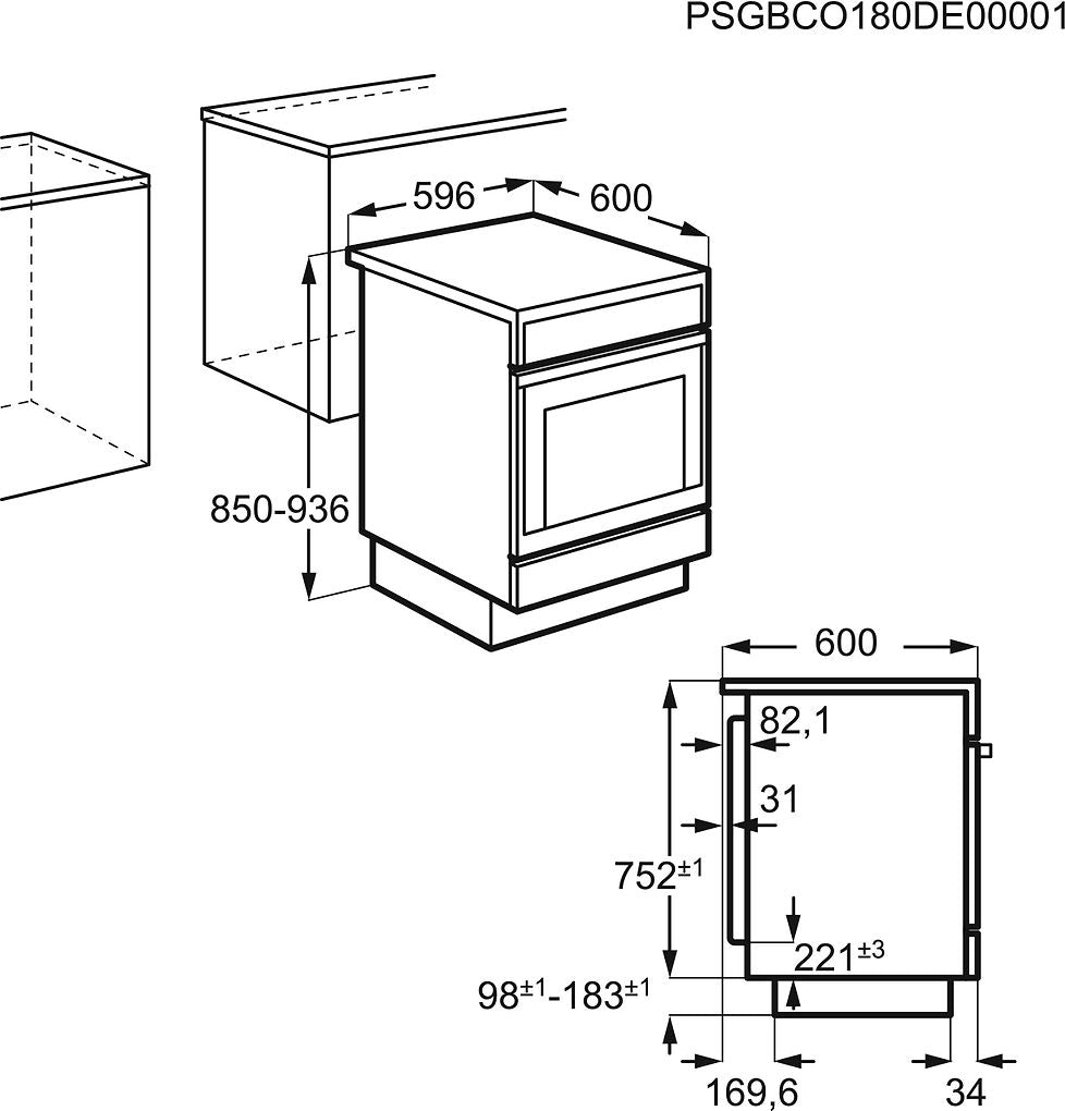 Electrolux LKR64000NW keraaminen liesi 60cm