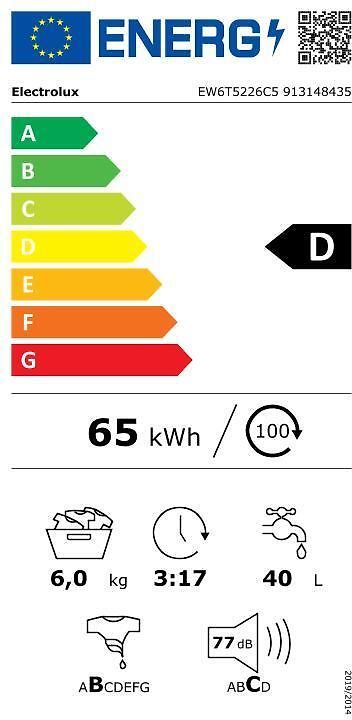 Electrolux EW6T5226C5 PerfectCare 600 päältä täytettävä pyykinpesukone