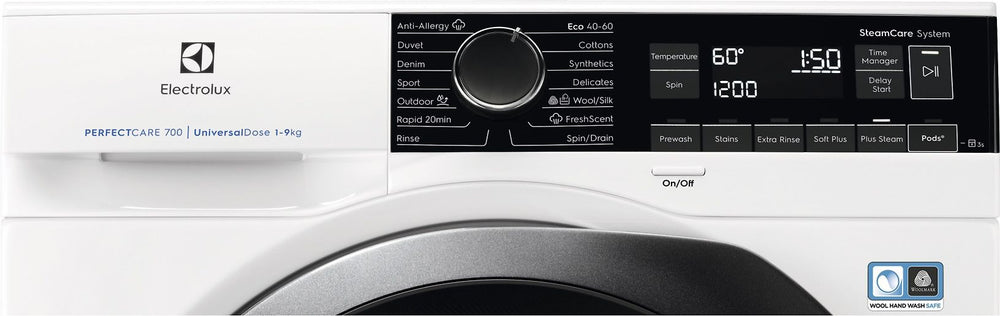 Electrolux EW7F7649U2  PerfectCare 700 edestä täytettävä pyykinpesukone