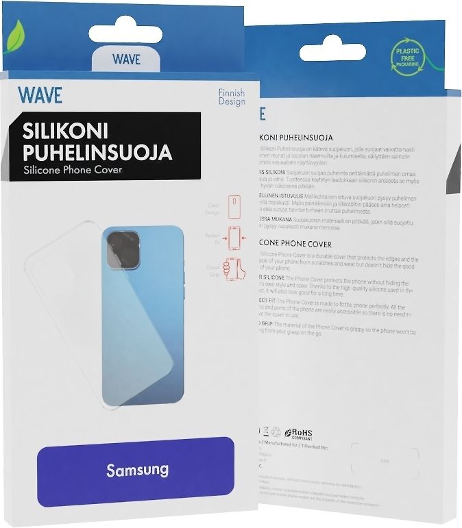 Wave silikonisuojus, Samsung Galaxy A14 5G, läpinäkyvä