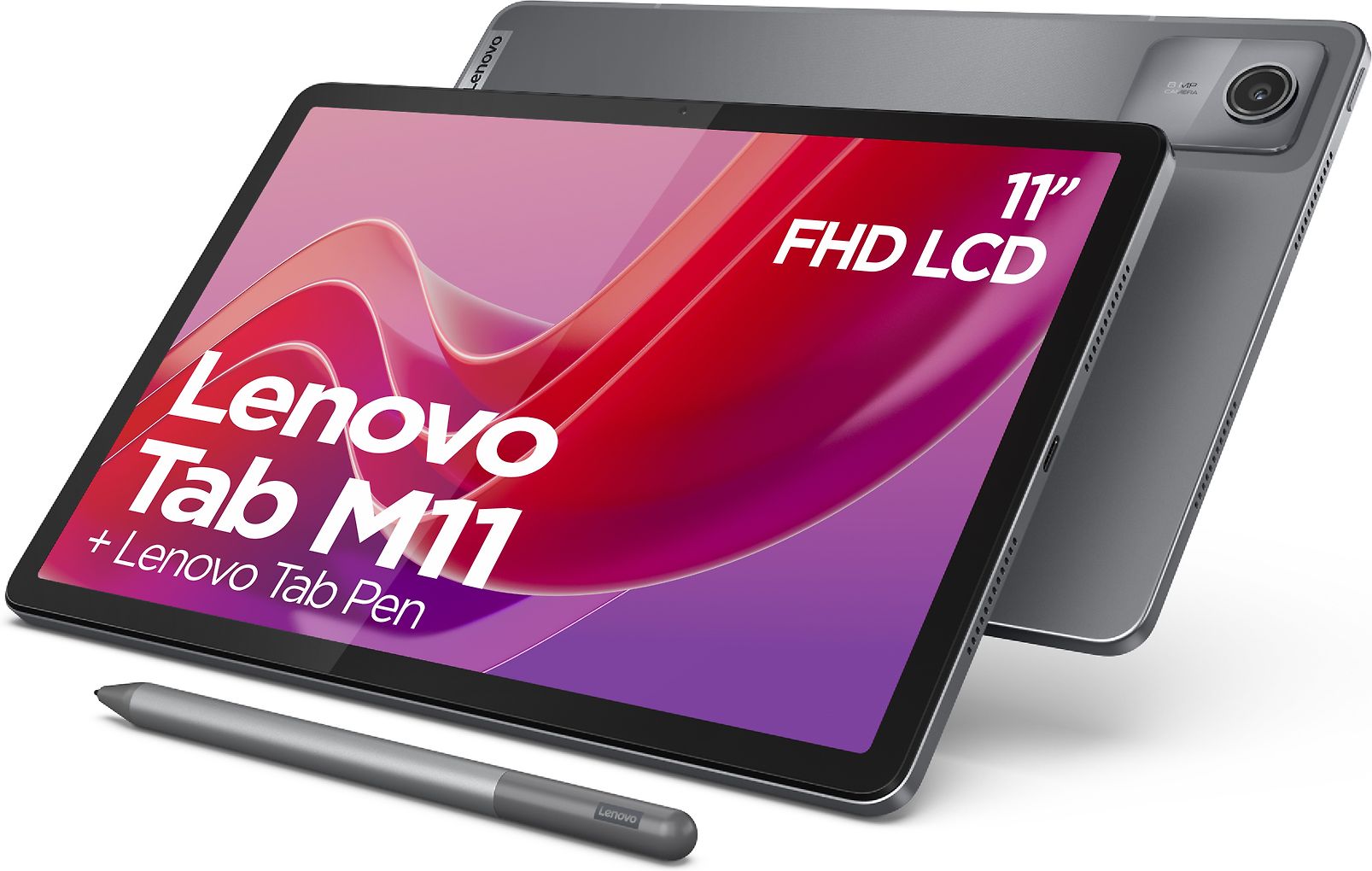 Lenovo Tab M11 + Pen - 11" 128 Gt LTE -tabletti, harmaa