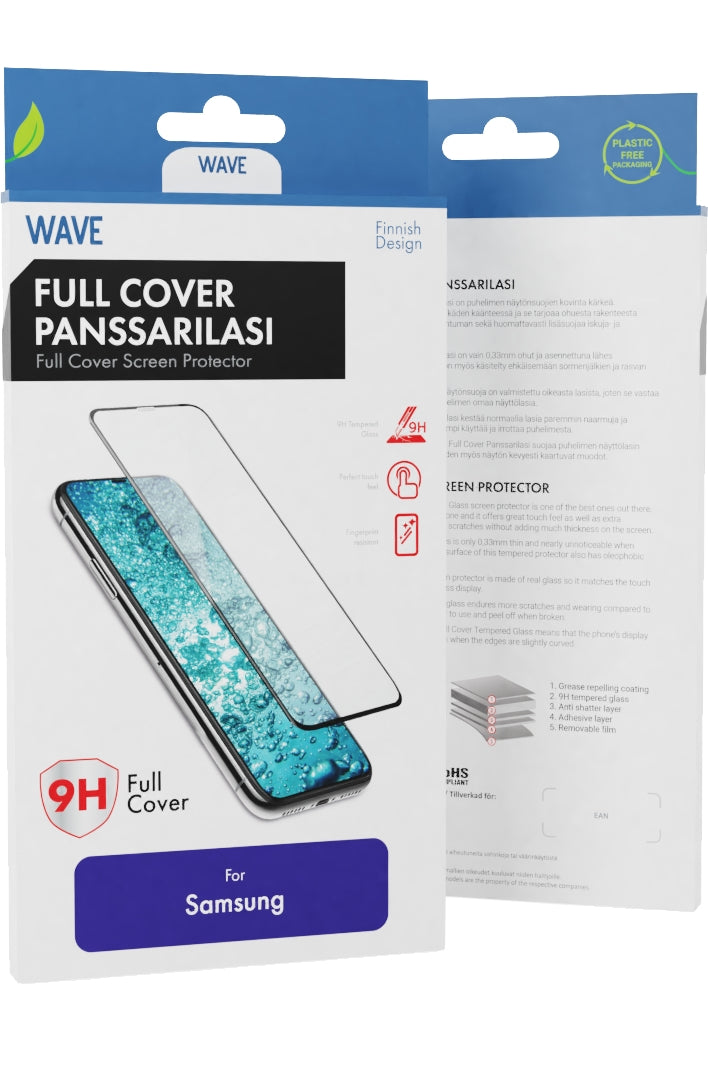 Wave full cover pansarglas Samsung Galaxy A25 5G, svart ram