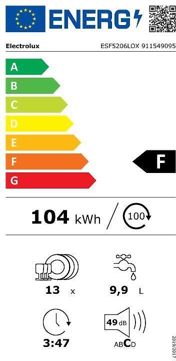 Electrolux ESF5206LOX diskmaskin