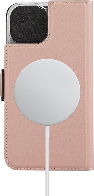 Wave BookCase MagSafe-kompatibel iPhone 15 rose gold