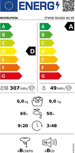 Whirlpool FFWDB 964369 WV EE -kuivaava pesukone