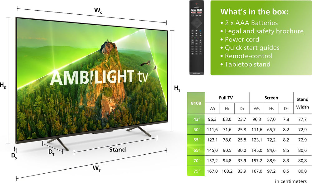 Philips PUS8108 43" 4K LED-TV Ambilight