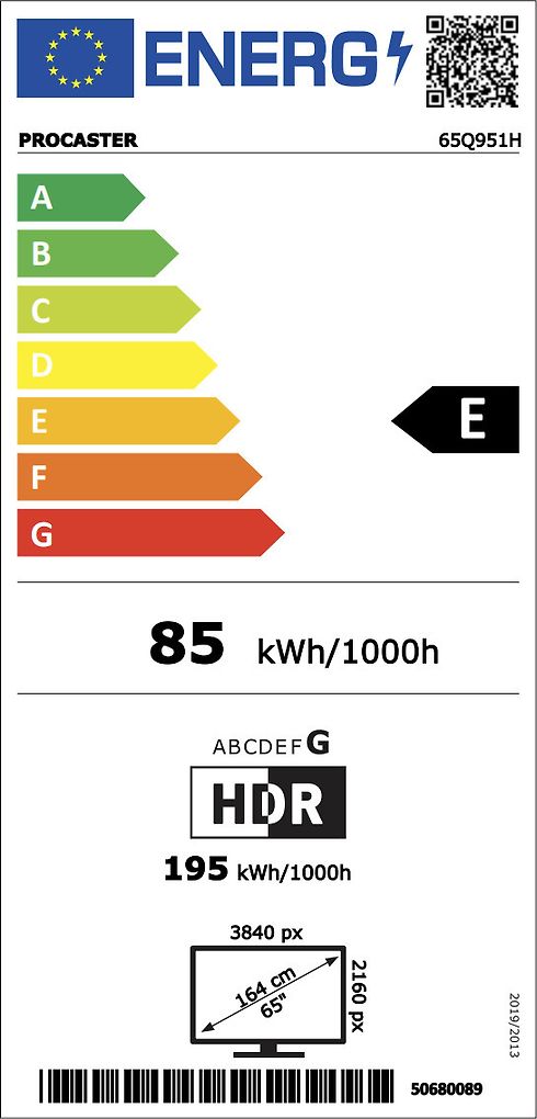 ProCaster 65Q951H 65" 4K Android QLED TV