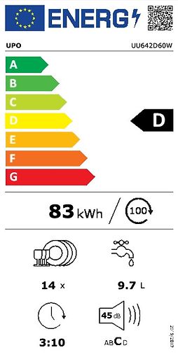 Upo UU642D60W astianpesukone valkoinen