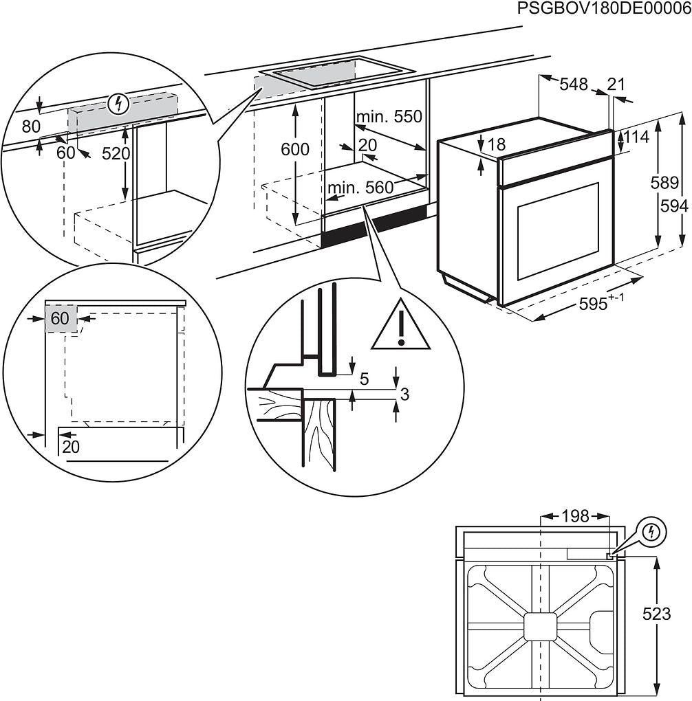 AEG BFP6202M SteamBake 6000 - ugn, stål