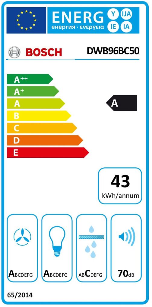 Bosch DWB96BC50 Serie 2 - spisfläkt, stål, 90 cm