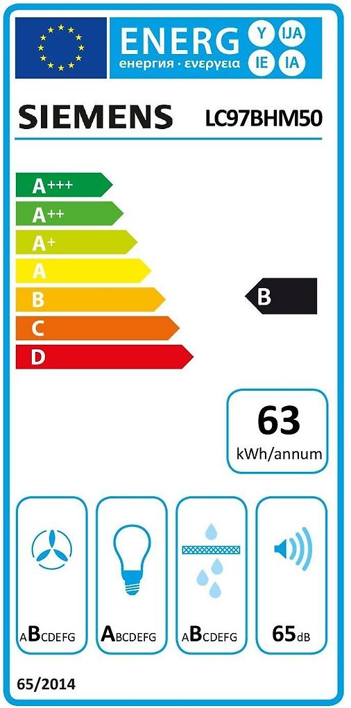 Siemens LC97BHM50 iQ300 - spisfläkt, stål, 90 cm