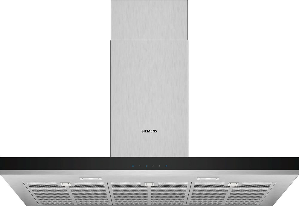 Siemens LC97BHM50 iQ300 - spisfläkt, stål, 90 cm