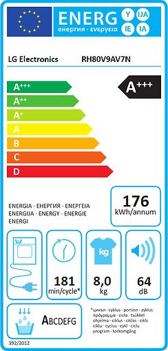 LG RH80V9AV7N - torktumlare