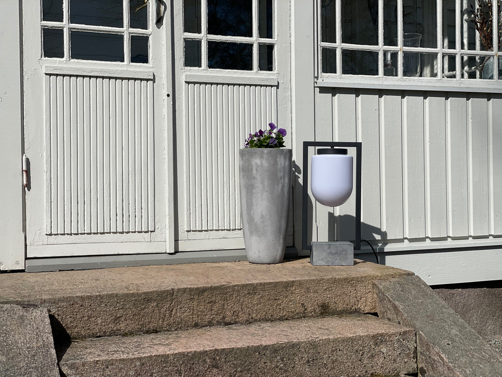 Stanley bord/golvlampa ip44 sandsvart